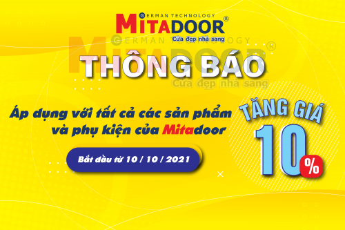 Thông báo - Hoạt động THÔNG BÁO TĂNG GIÁ SẢN PHẨM MITADOOR 10% TỪ NGÀY 10/10/2021