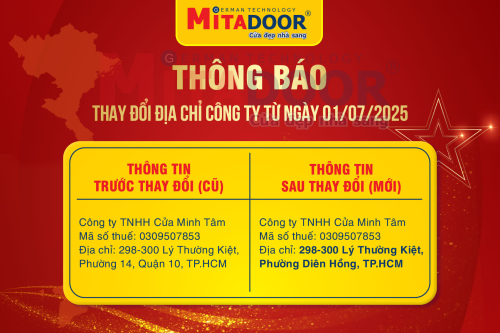 Thông báo - Hoạt động THÔNG BÁO THAY ĐỔI ĐỊA CHỈ VĂN PHÒNG CÔNG TY THEO QUY ĐỊNH SÁP NHẬP TỪ NGÀY 01/07/2025