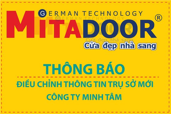 Thông báo - Hoạt động THÔNG BÁO ĐIỀU CHỈNH THÔNG TIN TRỤ SỞ MỚI CÔNG TY MINH TÂM