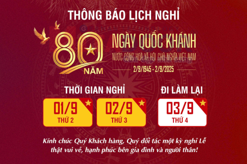 Thông báo - Hoạt động THÔNG BÁO LỊCH NGHỈ LỄ QUỐC KHÁNH 02/9/2025