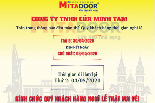 Tin tức sự kiện THÔNG BÁO LỊCH NGHỈ LỄ 30/4 & 1/5