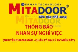 Thông báo - Hoạt động THÔNG BÁO NHÂN SỰ NGHỈ VIỆC - NGUYỄN THANH MÃO - QUẢN LÝ ĐẠI LÝ KV MIỀN TÂY