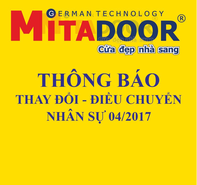 Thông báo - Hoạt động THÔNG BÁO THAY ĐỔI - ĐIỀU CHUYỂN NHÂN SỰ CÔNG TY 04/2017