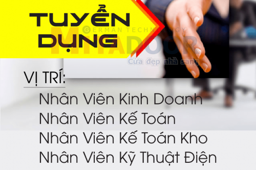 Thông báo - Hoạt động Mitadoor thông báo tuyển dụng các vị trí đầu năm 2019