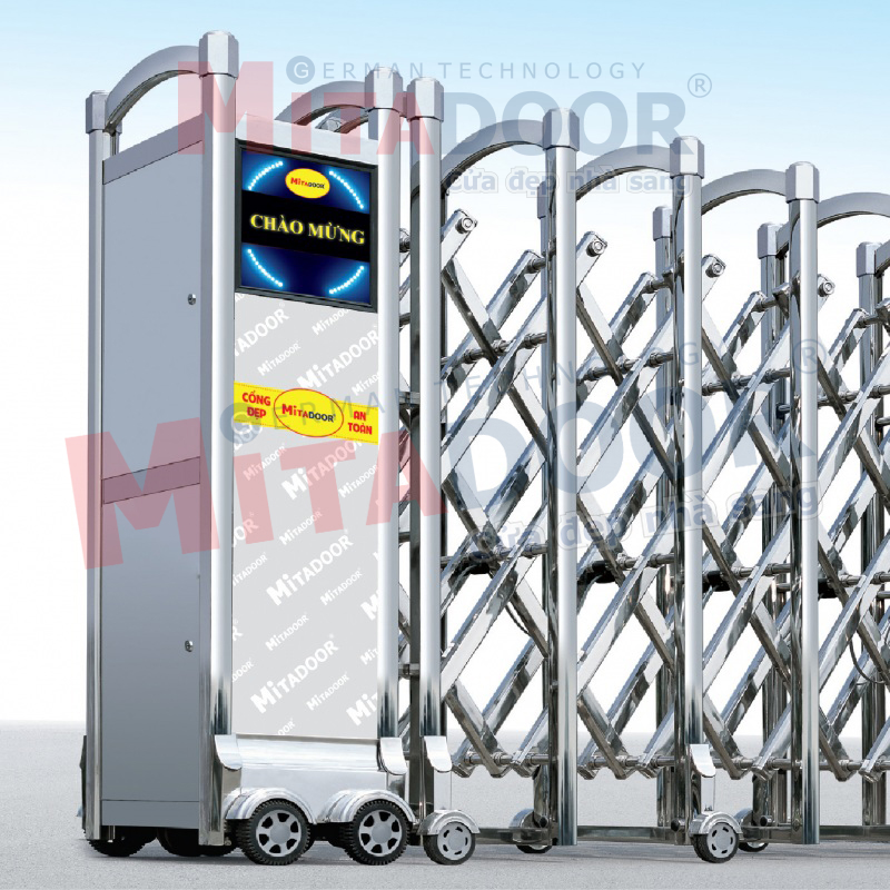 CỬA CỔNG XẾP INOX CỬA CỔNG XẾP INOX MT 118