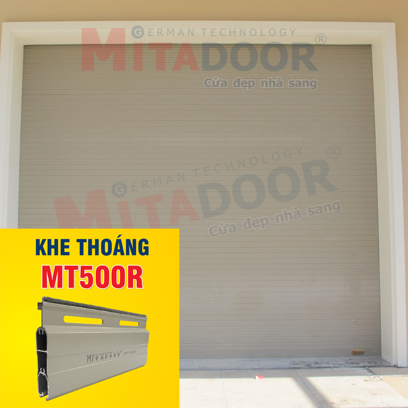 Dòng tiêu chuẩn - dày 1.0 - 1.5mm CỬA CUỐN NHÔM KHE THOÁNG MITADOOR MT500R