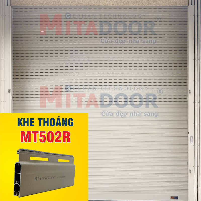 Dòng cao cấp - dày 1.1Ly – 1.5Ly CỬA CUỐN NHÔM KHE THOÁNG MITADOOR MT502R