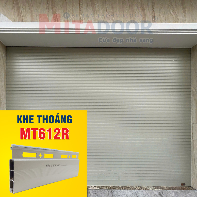 Dòng cao cấp - dày 1.1Ly – 1.5Ly CỬA CUỐN NHÔM KHE THOÁNG MITADOOR MT612R