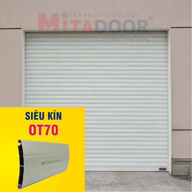 Dòng tiêu chuẩn - dày 1.0 - 1.5mm CỬA CUỐN NHÔM SIÊU KÍN MITADOOR OT70