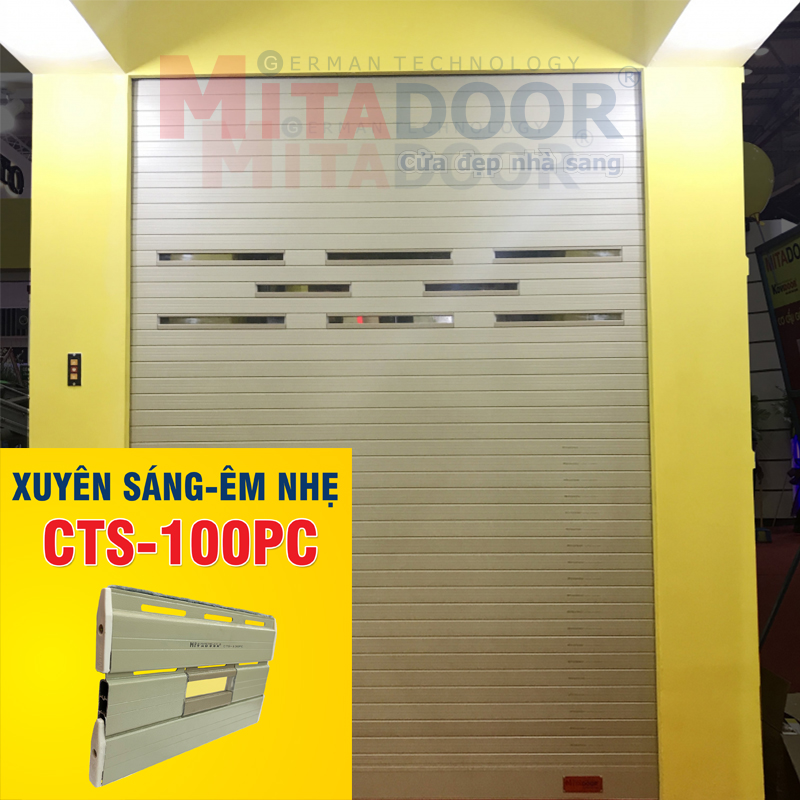 Dòng đặc biệt - dày 1.3Ly – 3.0Ly CỬA CUỐN NHÔM XUYÊN SÁNG MITADOOR CTS-100PC