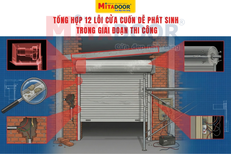 12 LỖI CỬA CUỐN KHI ĐANG THI CÔNG MÀ CHỦ NHÀ VÀ THẦU XÂY DỰNG CẦN BIẾT 12 LỖI CỬA CUỐN KHI ĐANG THI CÔNG MÀ CHỦ NHÀ VÀ THẦU XÂY DỰNG CẦN BIẾT