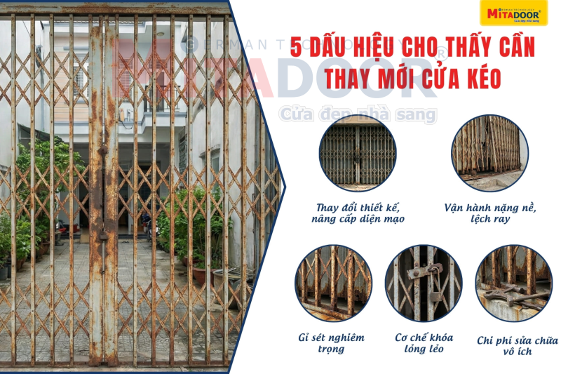 5 dấu hiệu quan trọng cho thấy gia chủ cần thay mới cửa k&eacute;o