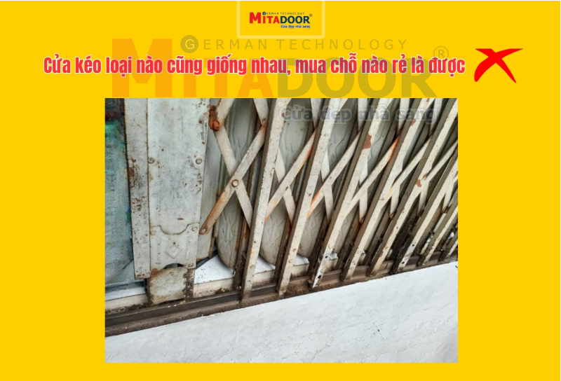 Mua cửa k&eacute;o ưu ti&ecirc;n gi&aacute; rẻ nhưng kh&ocirc;ng quan t&acirc;m đến chất lượng khiến cửa nhanh xuống cấp