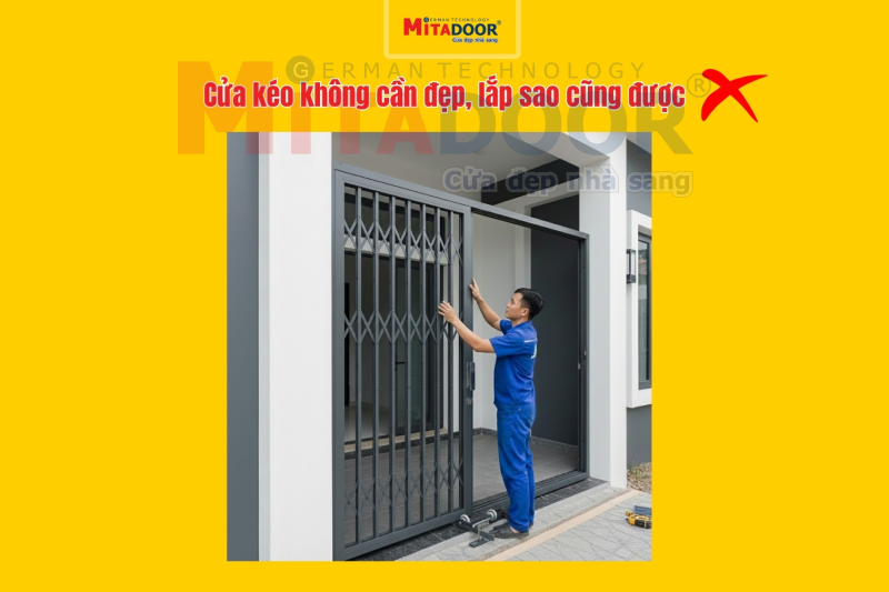 Việc lắp đặt cửa k&eacute;o đ&uacute;ng chuẩn c&oacute; ảnh hưởng đến qu&aacute; tr&igrave;nh vận h&agrave;nh của cửa về sau