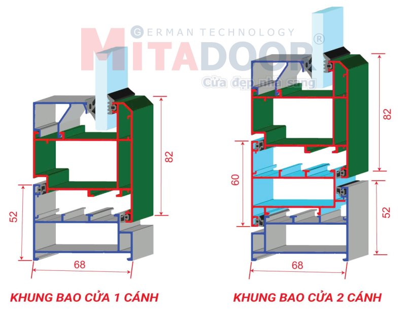 Chi tiết lắp đặt cửa sổ mở quay hệ nhôm Châu Âu ST68 Chi tiết lắp đặt cửa sổ mở quay hệ nhôm Châu Âu ST68