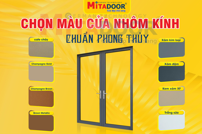 Chọn m&agrave;u cửa nh&ocirc;m k&iacute;nh chuẩn phong thủy