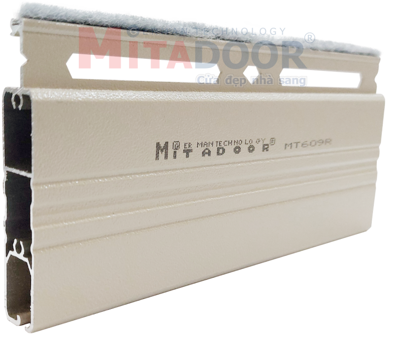 Nan cửa cuốn nhôm Khe thoáng Mitadoor MT609R Nan cửa cuốn nhôm Khe thoáng Mitadoor MT609R