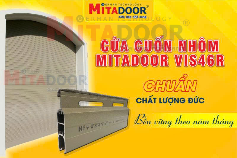 Cửa cuốn nhôm Mitadoor khe thoáng VIS46R Cửa cuốn nhôm Mitadoor khe thoáng VIS46R
