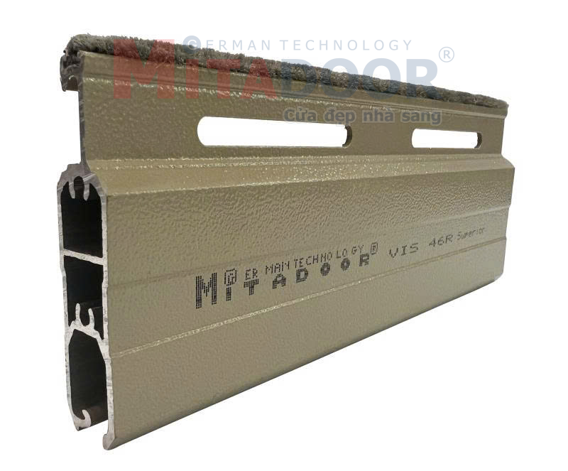 Nan cửa cuốn nhôm Mitadoor khe thoáng VIS46R Nan cửa cuốn nhôm Mitadoor khe thoáng VIS46R