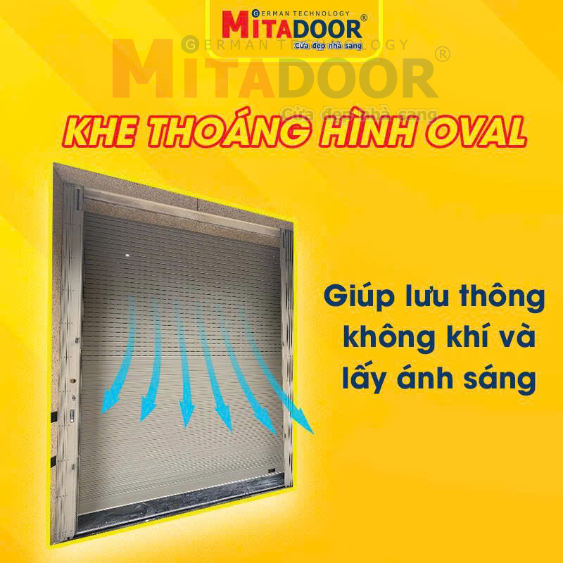 Khe thoáng hình Oval lưu thông không khí và ánh sáng tự nhiên Khe thoáng hình Oval lưu thông không khí và ánh sáng tự nhiên