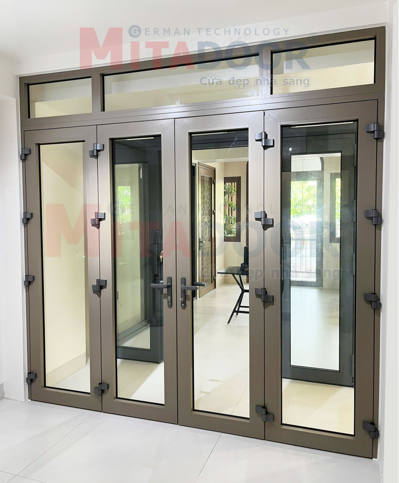 Cửa đi mở quay hệ nhôm Châu Âu ST68 của Mitadoor sang trọng Cửa đi mở quay hệ nhôm Châu Âu ST68 của Mitadoor sang trọng