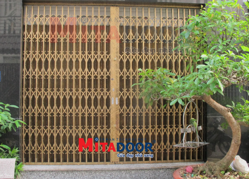 Cửa kéo Mitadoor hoa văn cổ
