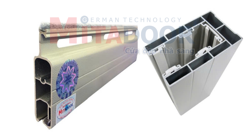 Nan cửa cuốn nhôm X205R vững chắc trong hệ Ray dẫn hướng 2 lớp siêu dày Mitadoor Nan cửa cuốn nhôm X205R vững chắc trong hệ Ray dẫn hướng 2 lớp siêu dày Mitadoor