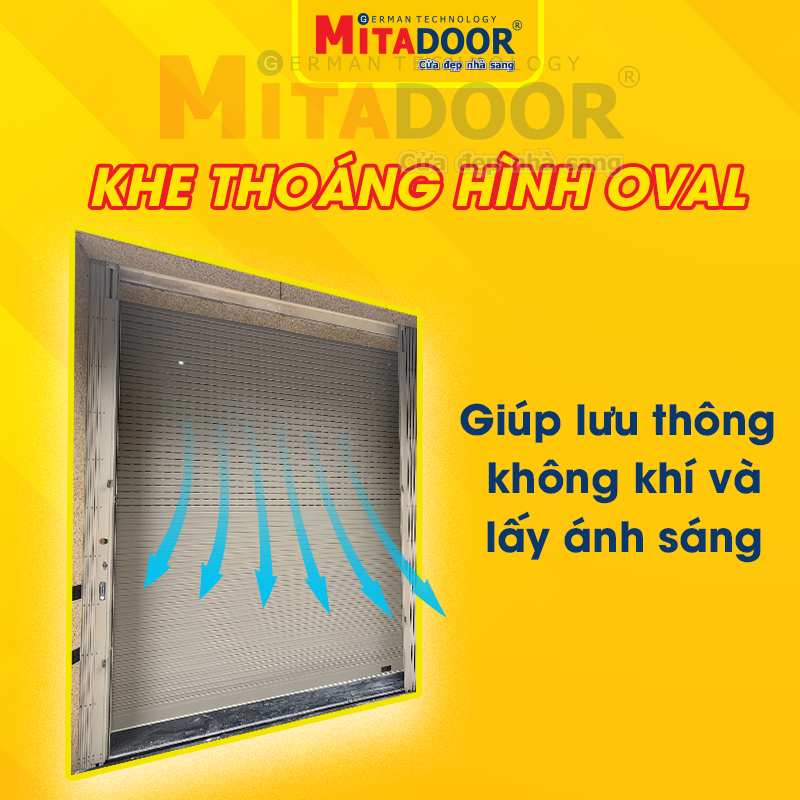 Khe tho&aacute;ng h&igrave;nh Oval lưu th&ocirc;ng kh&ocirc;ng kh&iacute; v&agrave; &aacute;nh s&aacute;ng tự nhi&ecirc;n