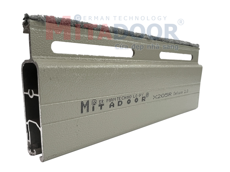 Nan cửa cuốn nhôm Mitadoor X205R giảm tiếng ồn Nan cửa cuốn nhôm Mitadoor X205R giảm tiếng ồn