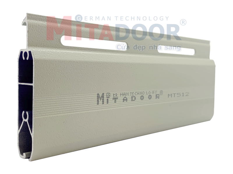 Nan cửa cuốn nhôm khe thoáng Mitadoor MT512 Nan cửa cuốn nhôm khe thoáng Mitadoor MT512