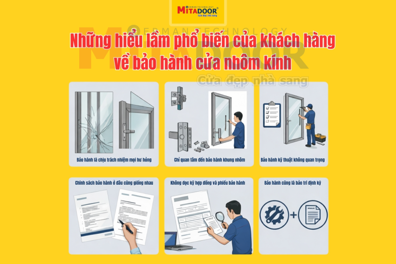 6 hiểu lầm phổ biến của khách hàng về bảo hành cửa nhôm kính 6 hiểu lầm phổ biến của khách hàng về bảo hành cửa nhôm kính