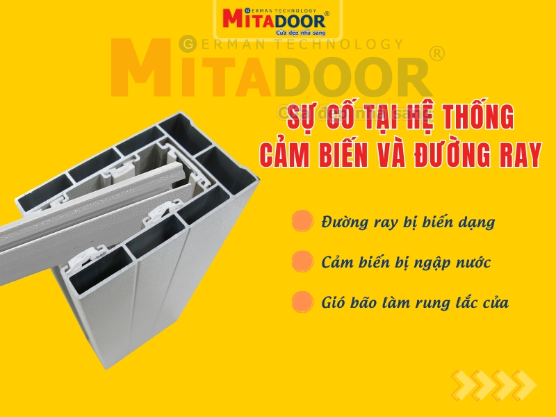 Sự cố tại hệ thống cảm biến từ và đường ray cửa cuốn Sự cố tại hệ thống cảm biến từ và đường ray cửa cuốn