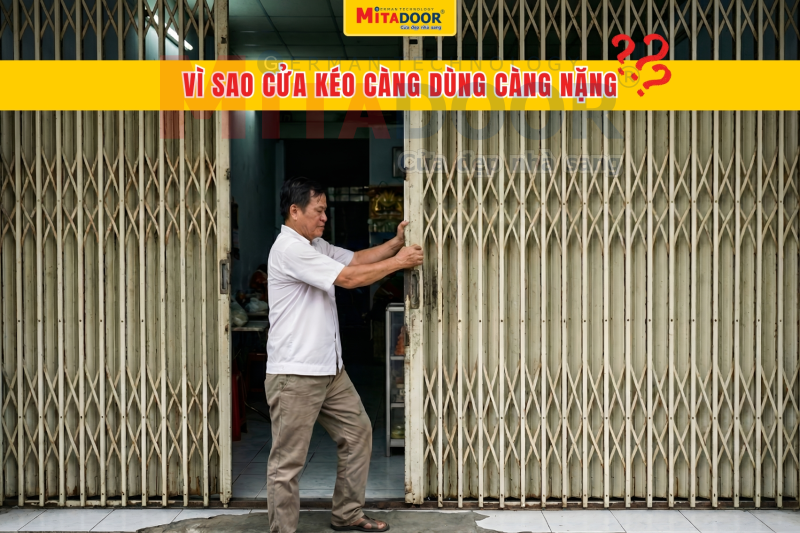 Nguy&ecirc;n nh&acirc;n dẫn đến cửa k&eacute;o c&agrave;ng k&eacute;o c&agrave;ng bị nặng