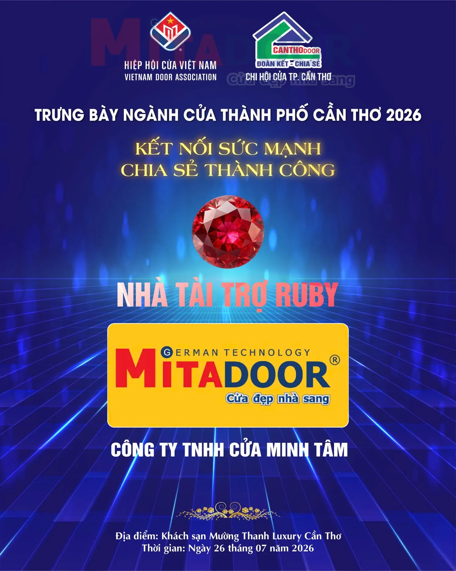 Mitadoor tại sự kiện Ng&agrave;nh Cửa Cần Thơ 2026: Kết nối sức mạnh, chia sẻ th&agrave;nh c&ocirc;ng