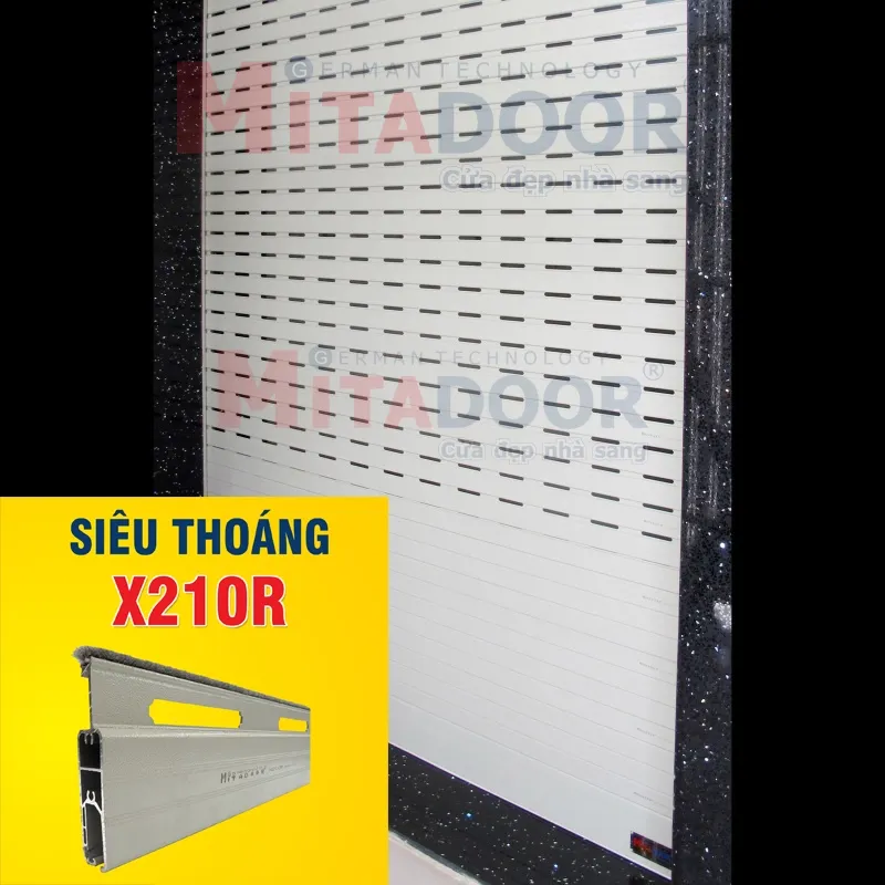 Cửa cuốn nhôm siêu thoáng X210R bền bỉ