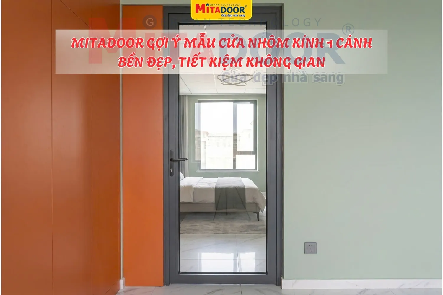 Với c&aacute;c kh&ocirc;ng gian nhỏ hoặc khu vực cần sự gọn g&agrave;ng, cửa nh&ocirc;m k&iacute;nh 1 c&aacute;nh l&agrave; lựa chọn ph&ugrave; hợp
