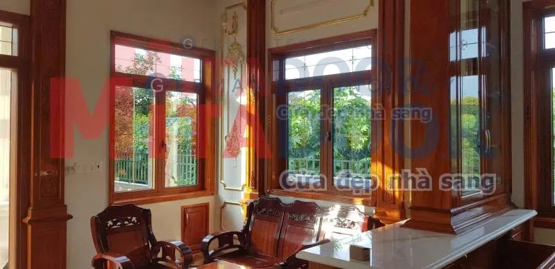 Cửa sổ mở quay hệ nh&ocirc;m Ch&acirc;u &Acirc;u ST68 Mitadoor 2 c&aacute;nh tinh tế, sang trọng