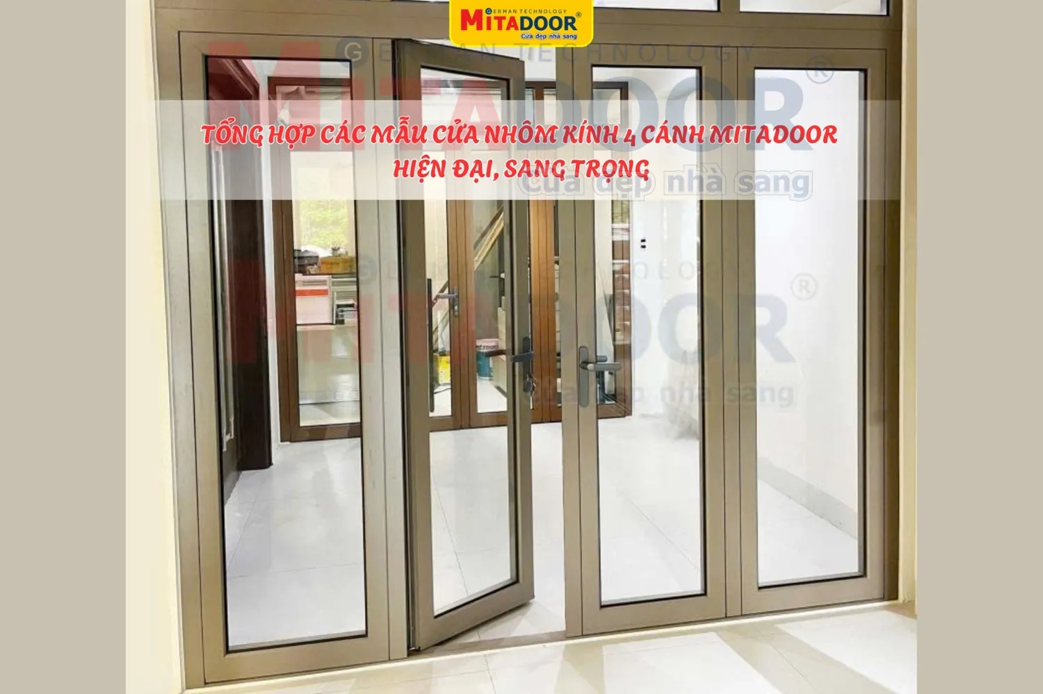 Cửa nh&ocirc;m k&iacute;nh 4 c&aacute;nh được ứng dụng rộng r&atilde;i trong c&aacute;c c&ocirc;ng tr&igrave;nh hiện đại bởi thiết kế tinh tế, khả năng lấy s&aacute;ng tốt c&ugrave;ng độ bền vượt trội