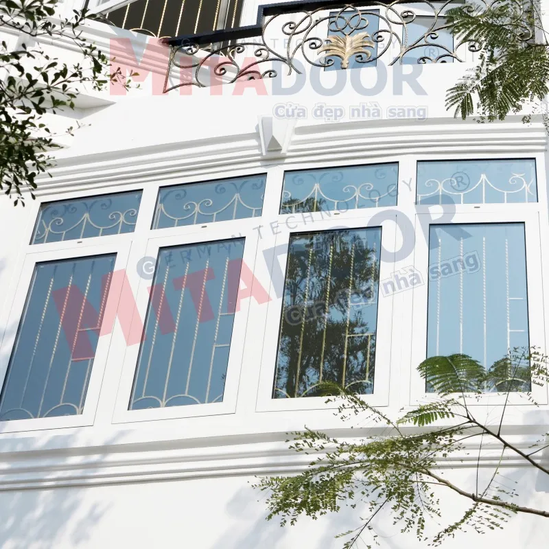 Cửa sổ mở quay hệ nhôm Mitadoor cao cấp, sang trọng, cách âm tốt