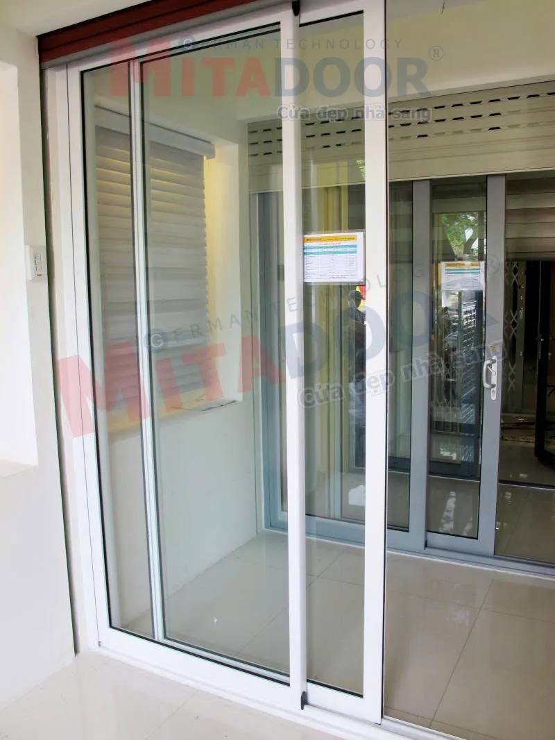 Cửa lùa 2 ray ST96 sơn tĩnh điện cao cấp, bền màu