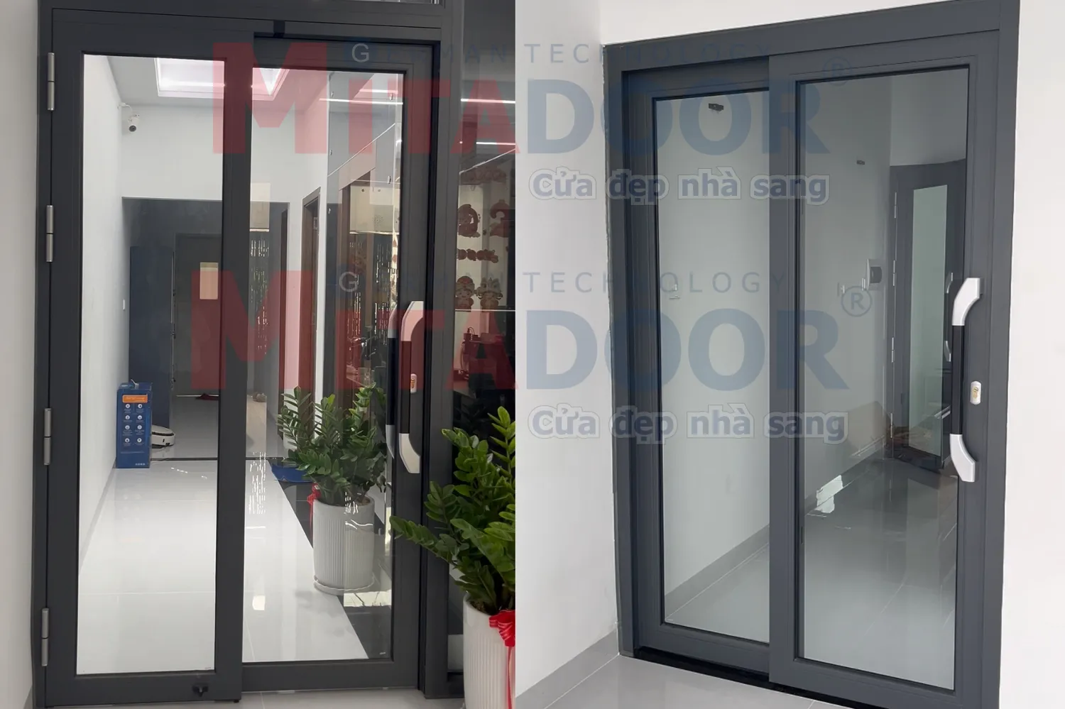 Cửa nh&ocirc;m k&iacute;nh ngăn ph&ograve;ng hay ngăn giữa c&aacute;c kh&ocirc;ng gian g&oacute;p phần tạo điểm nhấn, đồng thời c&aacute;ch &acirc;m hiệu quả