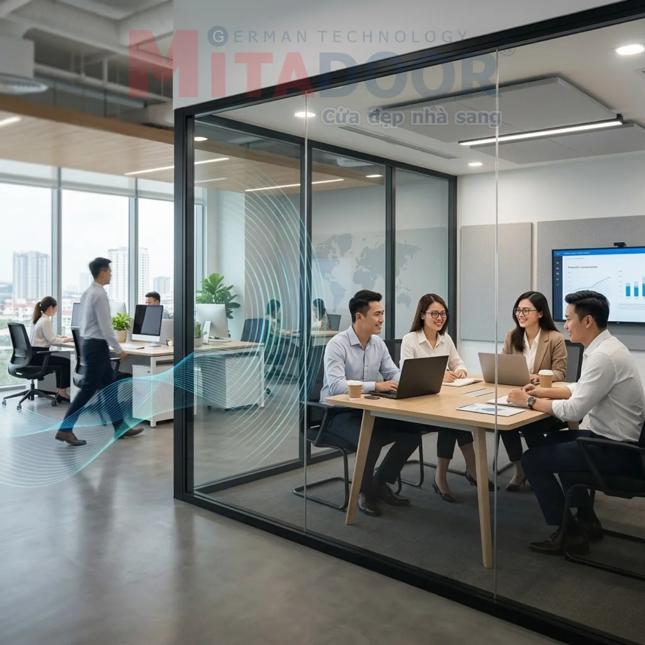 Chọn cửa nh&ocirc;m k&iacute;nh cho văn ph&ograve;ng - B&iacute; quyết kiến tạo kh&ocirc;ng gian l&agrave;m việc hiện đại