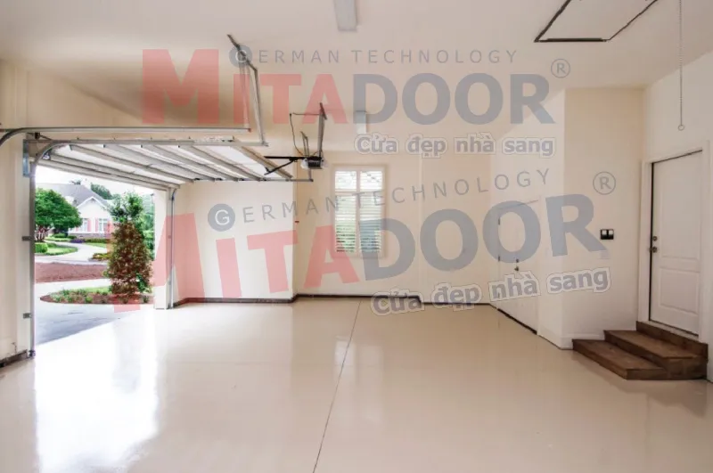 Cửa trượt trần Mitadoor Garage công nghệ Đức - Giải pháp hàng đầu cho trần thấp