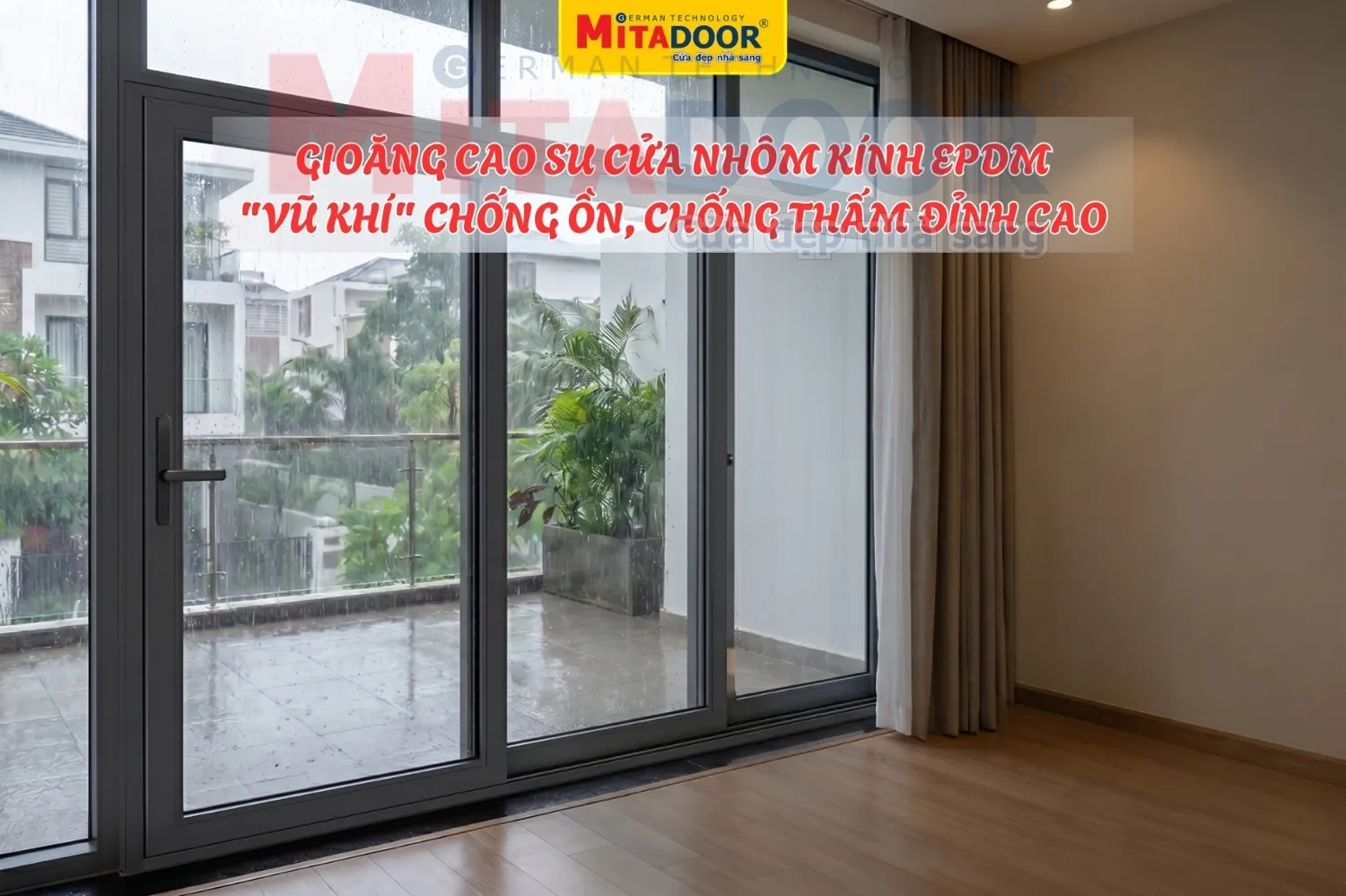 Gioăng cao su cửa nh&ocirc;m k&iacute;nh chất lượng l&agrave; ch&igrave;a kh&oacute;a để giải quyết dứt điểm t&igrave;nh trạng thấm dột nước mưa, bụi v&agrave; &ocirc; nhiễm tiếng ồn