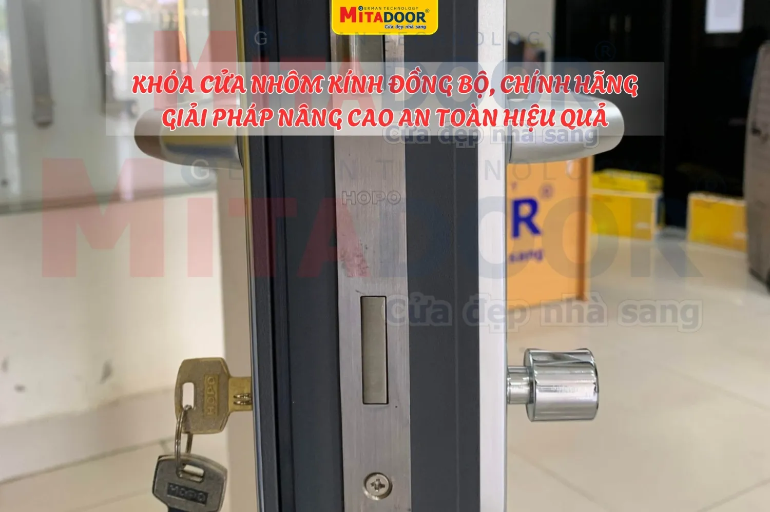 Lựa chọn bộ kh&oacute;a cửa nh&ocirc;m k&iacute;nh đồng bộ, ch&iacute;nh h&atilde;ng gi&uacute;p cửa vận h&agrave;nh ổn định v&agrave; đảm bảo an to&agrave;n