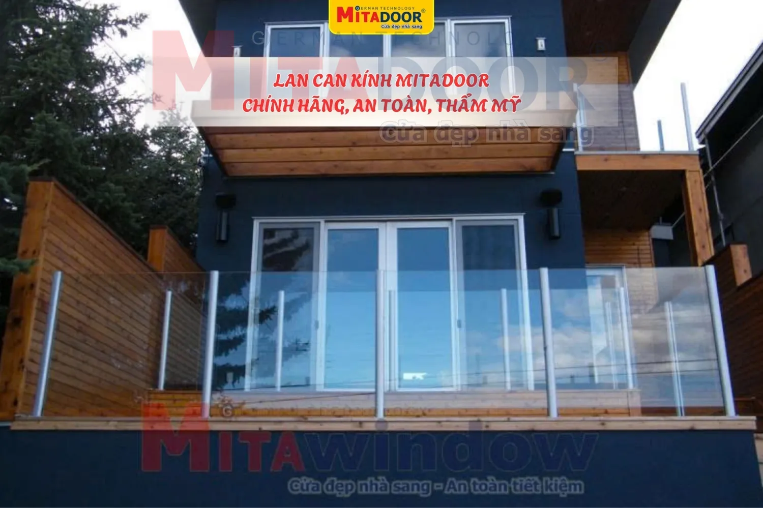Lan can k&iacute;nh Mitadoor ch&iacute;nh h&atilde;ng, an to&agrave;n v&agrave; thẩm mỹ
