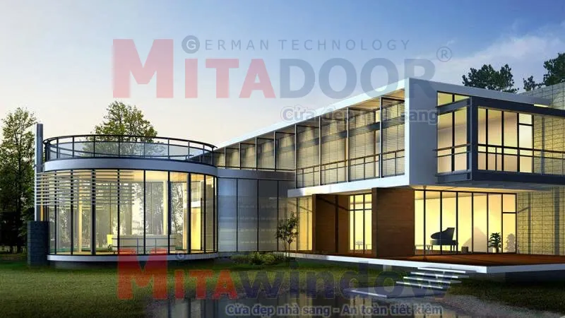 Lan can k&iacute;nh cường lực Mitadoor c&oacute; t&iacute;nh thẩm mỹ cao, thi c&ocirc;ng nhanh v&agrave; dễ d&agrave;ng vệ sinh