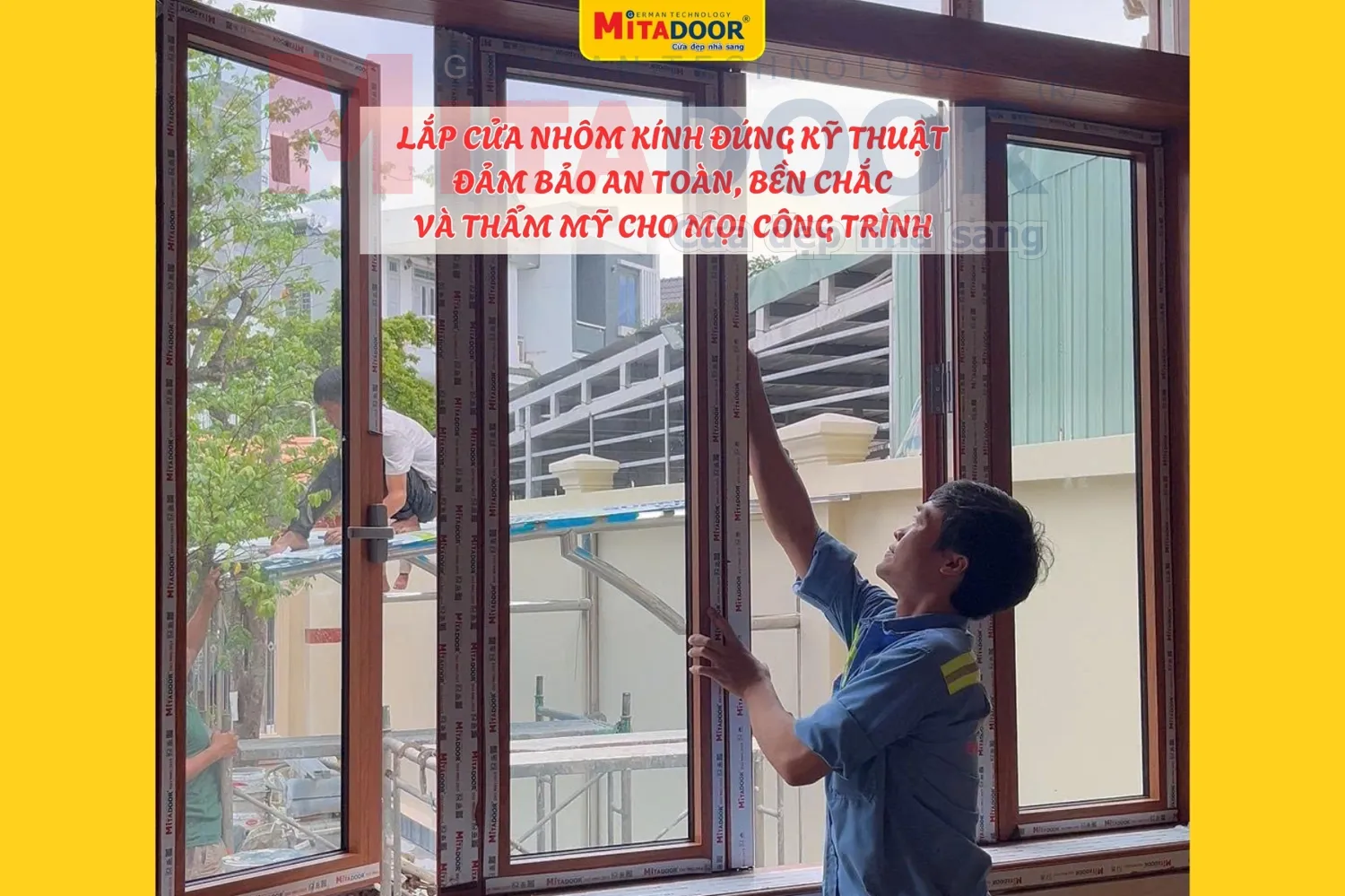 Lắp cửa nh&ocirc;m k&iacute;nh đ&uacute;ng kỹ thuật ảnh hưởng trực tiếp đến khả năng vận h&agrave;nh của cửa