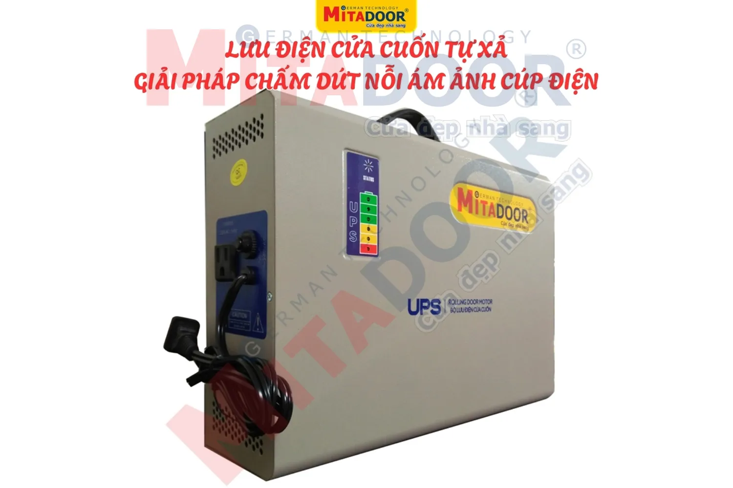 B&igrave;nh lưu điện cửa cuốn tự xả đảm bảo an to&agrave;n, trong t&igrave;nh huống mất điện, lưu điện cửa cuốn tự xả gi&uacute;p cửa cuốn hoạt động, giữ sinh hoạt kh&ocirc;ng bị gi&aacute;n đoạn