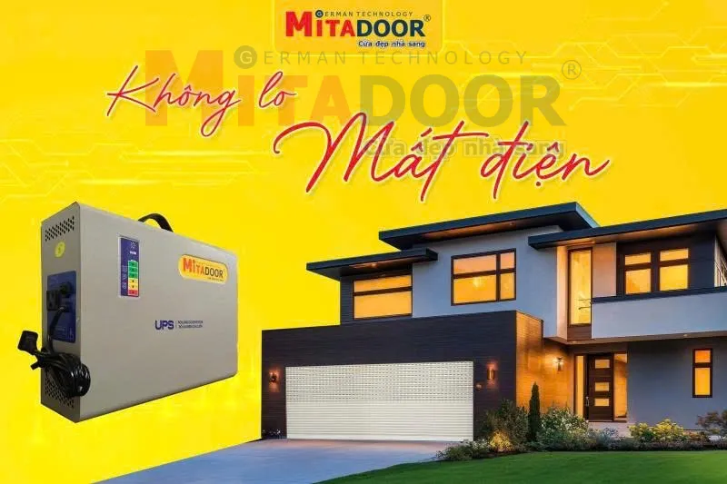 Trang bị b&igrave;nh lưu điện đ&uacute;ng c&aacute;ch gi&uacute;p bạn kh&ocirc;ng c&ograve;n lo sợ trong trường hợp sử dụng cửa cuốn khi mất điện